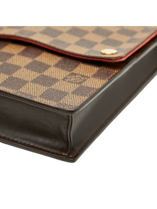 Louis Vuitton Portobello Messenger Damier Brown Canvas  Louis Vuitton Damier Portobello Crossbody Shoulder Bag Brown Leather